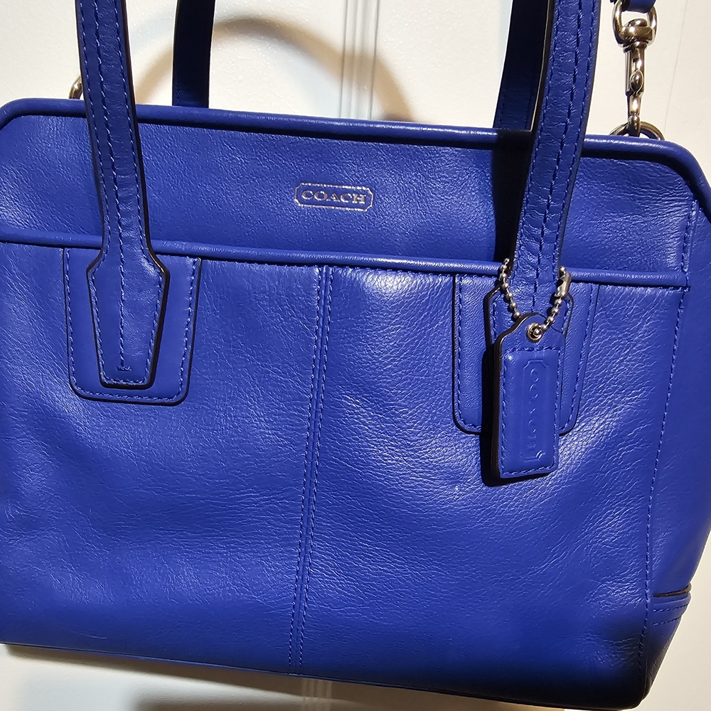 Coach Cobalt Blue Leather Shoulder Bag
